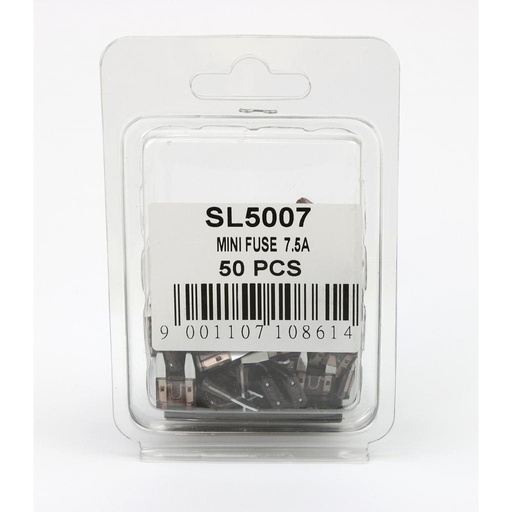[SL5007] Запобіжник Mini 7.5A (пластикова упаковка по 50шт)