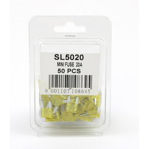 [SL5020] Запобіжник Mini 20A (пластикова упаковка по 50шт)