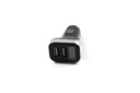 Автомобільний зарядний пристрій 2USB (12 / 24V - 5V 2,4A), LED Display, чорне <ДК>