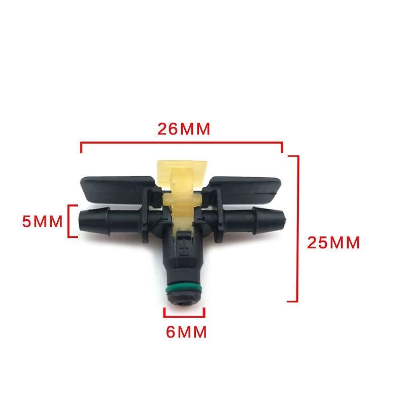 Штуцер шланга зливу Т-подібний (пластик) (Siemens) VW Audi TDI 2.0L