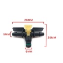 Штуцер шланга зливу Т-подібний (пластик) (Siemens) VW Audi TDI 2.0L