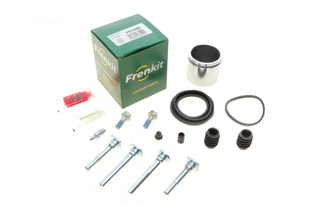 Ремкомплект супорта (переднього) Nissan Primera/Almera 98-08 (d=57mm)(+1поршень/направляюча)(Lucas)