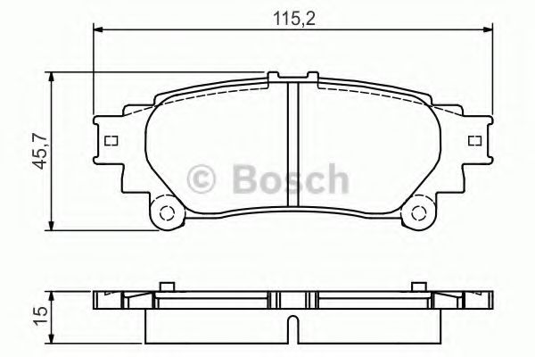 Колодки гальмівні (задні) Lexus RX 08-15/Toyota Prius 11-
