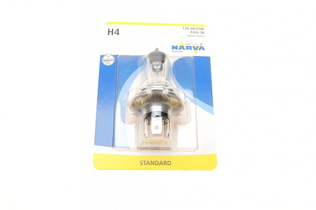 Автолампа H4 12V 60/55W P43t Standard (блистер/1 шт)