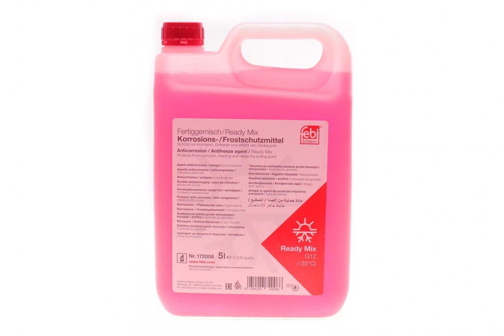 Антифриз (красный) Readymix G12 (-35°C готовый к применению) (5 л)