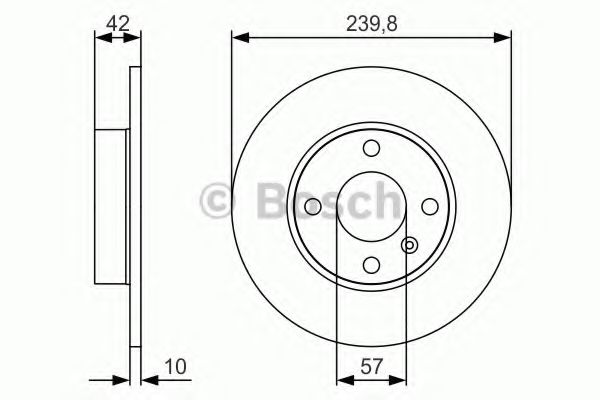 Диск тормозной (задний) Opel Astra G/H 98-/Meriva A 03- (239.8x10)