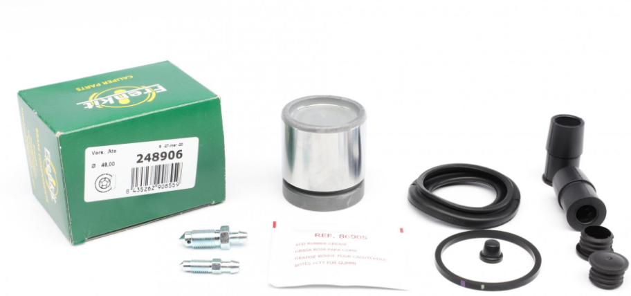 Ремкомплект супорта (переднього) Fiat Palio 96- (d=48mm) (+поршень) (Ate)