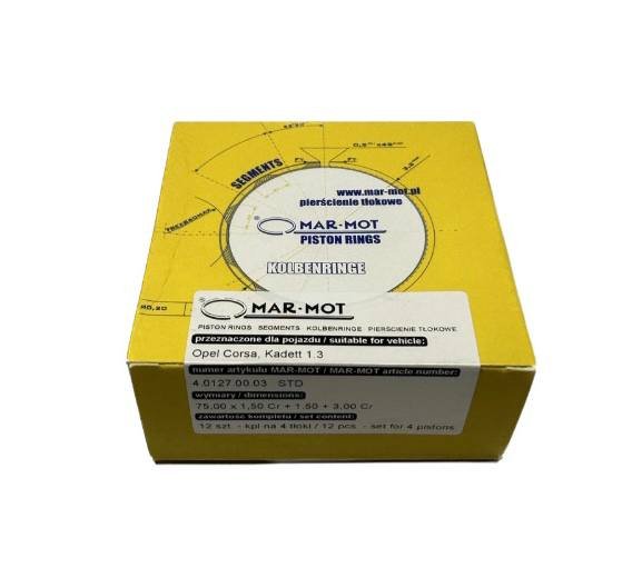 Кольца поршневые Opel 75 Std    1.5-1.5-4