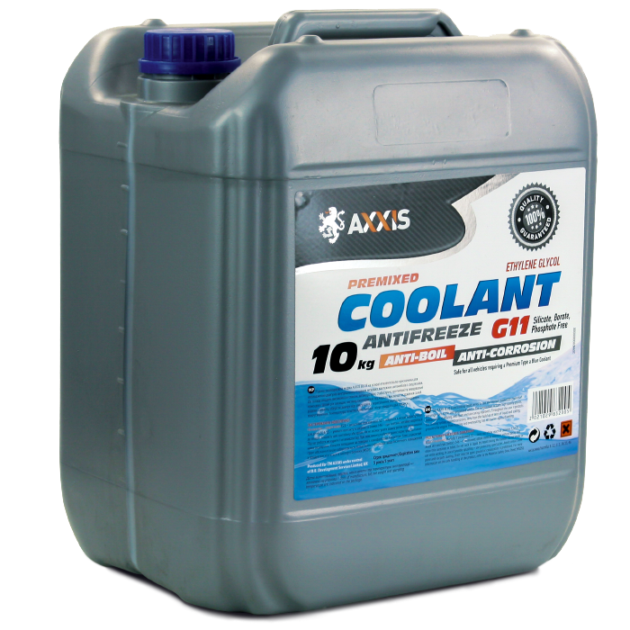 Антифриз BLUE G11 Сoolant <AXXIS> (синий) (Канистра 10кг)