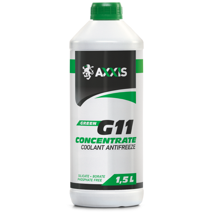 Антифриз <AXXIS> GREEN концентрат G11 (-80C) зелений (Каністра 20л/22,4кг)
