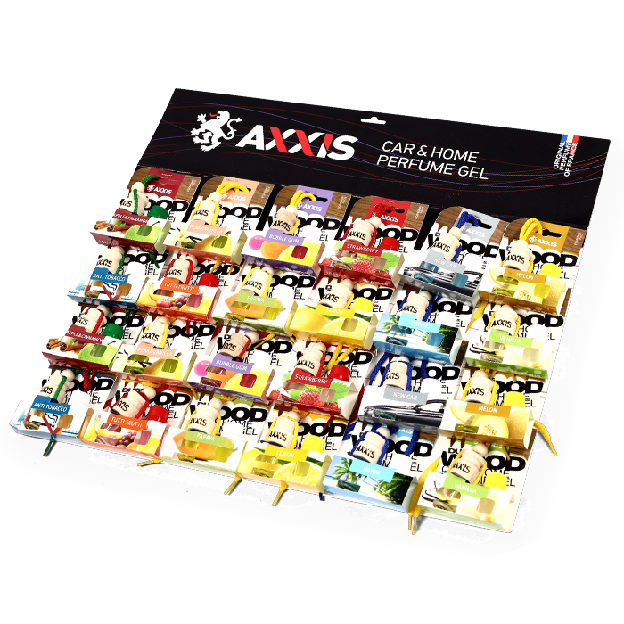 Ароматизатор AXXIS "MIX Wood DUOS" на планшете 24шт (12 ароматов)