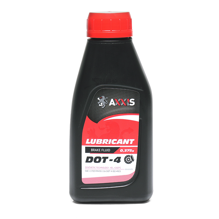 Рідина гальмівна AXXIS DOT4 (Каністра 350ml) 375г
