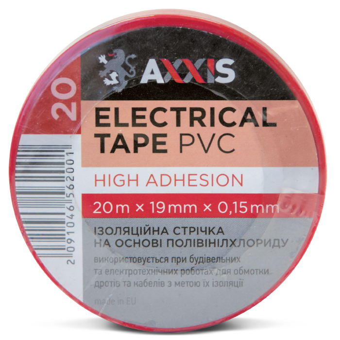 Ізолента червона 19mm*18м <AXXIS>