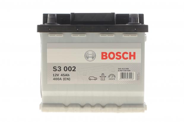 Аккумулятор 45Ah-12v BOSCH (S3002) (207x175x190),R,EN400