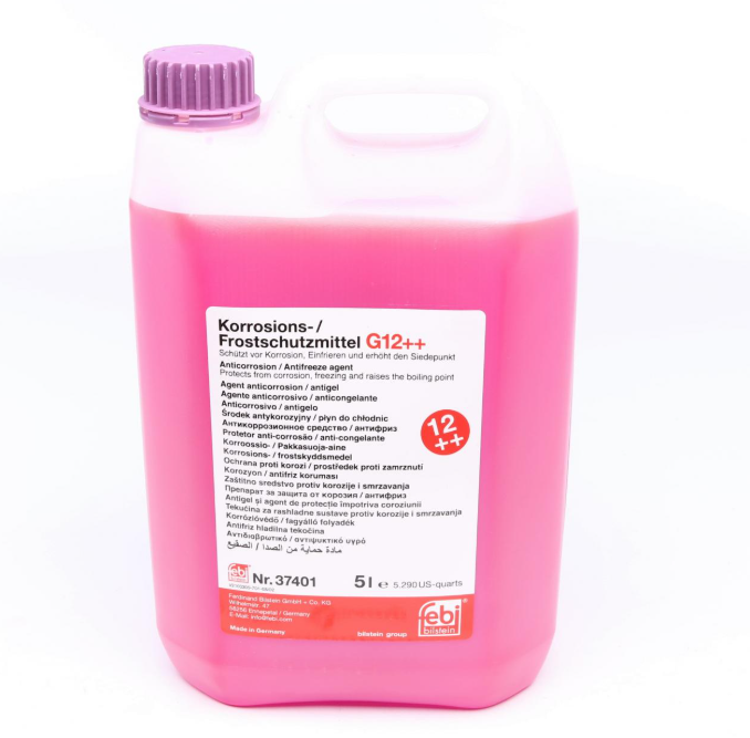 Антифриз FEBI бузковий концентрат G12 ++ VW TL 774G MB 325.6, MB 325.5 (Каністра 5л)