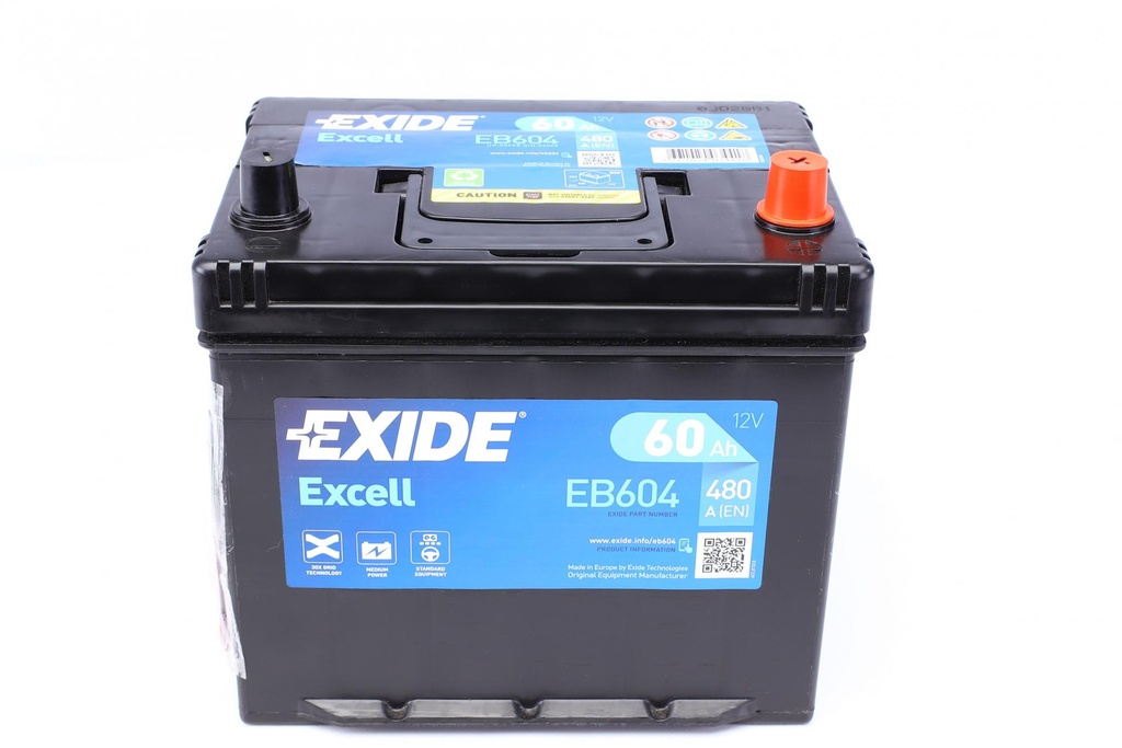 Акумулятор 60Ah-12v Exide EXCELL (230х172х220), R, EN480 Азія