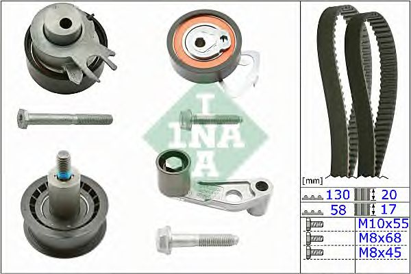 Ремкомплект грм SEAT VW 1.4 16V 036198119 F (Вир-во INA)