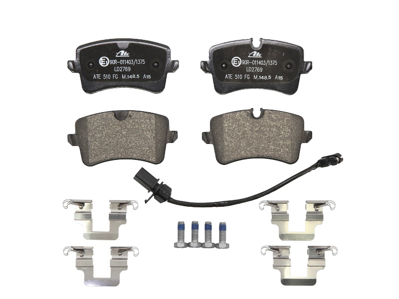 Керамічні гальмівні колодки задн (з комплектуючими; з гвинтами гальмівного супорта), AUDI A6 C7, A7 1.8-3.0D 10.10-09.18