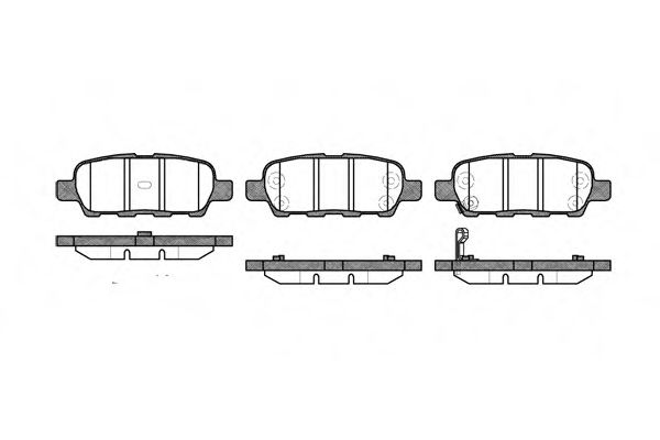 Колодка гальм. диск. INFINITI FX, NISSAN X-TRAIL (T30) задн. (вир-во REMSA)