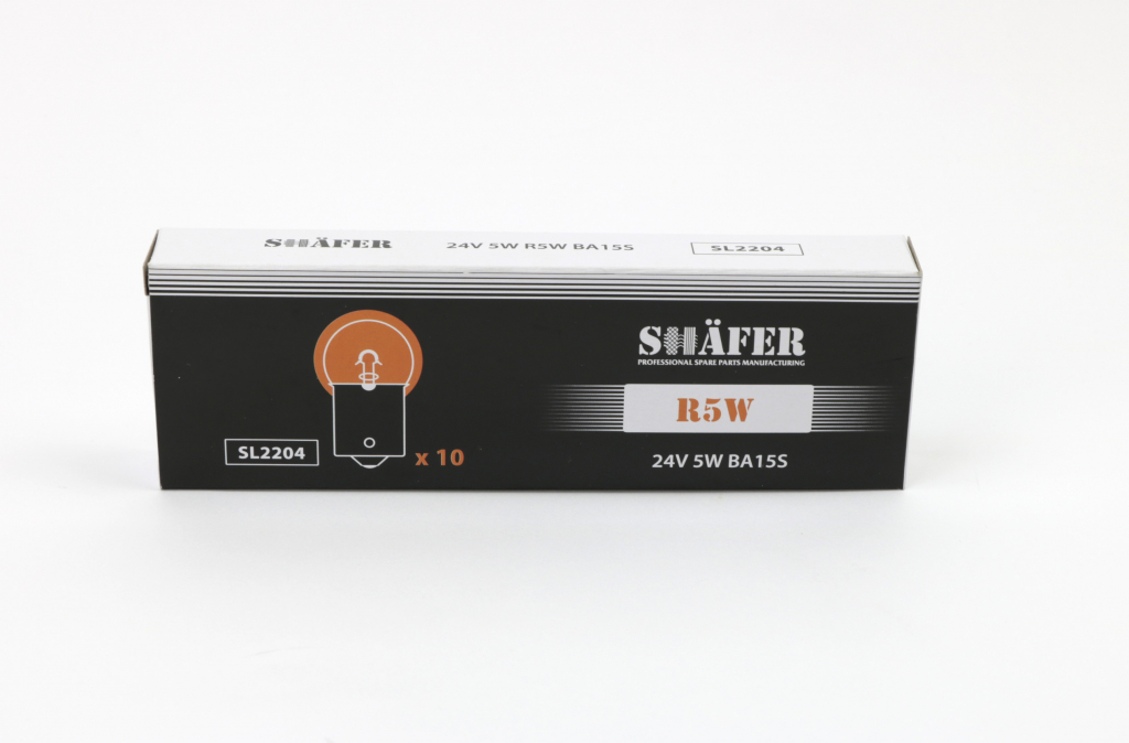 Лампа накаливания 24V 5W R5W BA15S (картонная упаковка по 10шт)