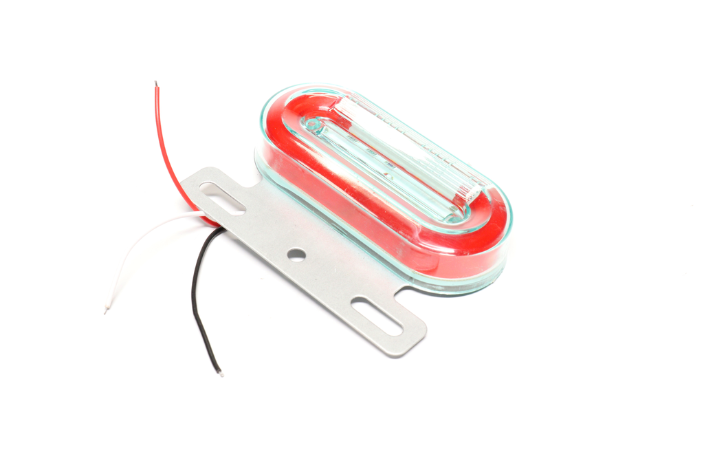 Фонарь габаритный (красный) LED 24V (с поворотником, подсветкой борта) (TEMPEST)