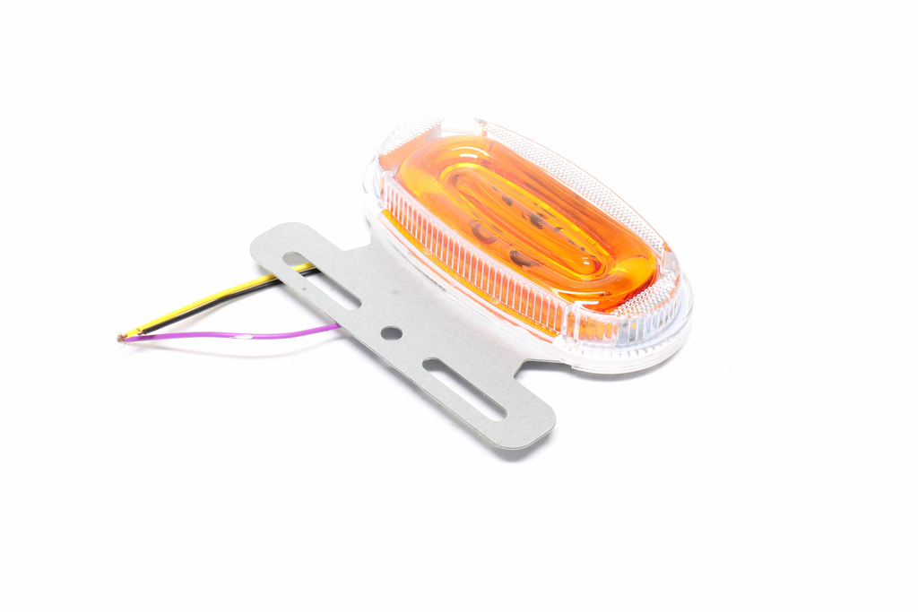 Ліхтар габаритний (помаранчевий) 9D LED 24V (з поворотом, що біжить, підсвічуванням борту) (TEMPEST)