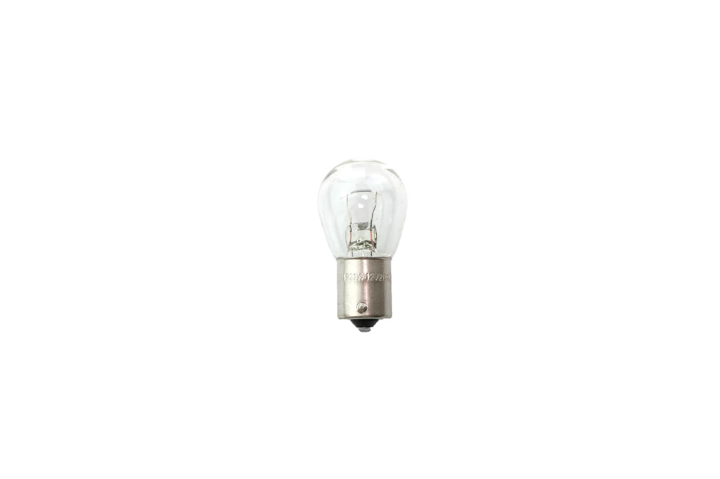 Лампа накалювання 12V 21W P21W BAU15S CLEAR (картонна упаковка по 10шт)