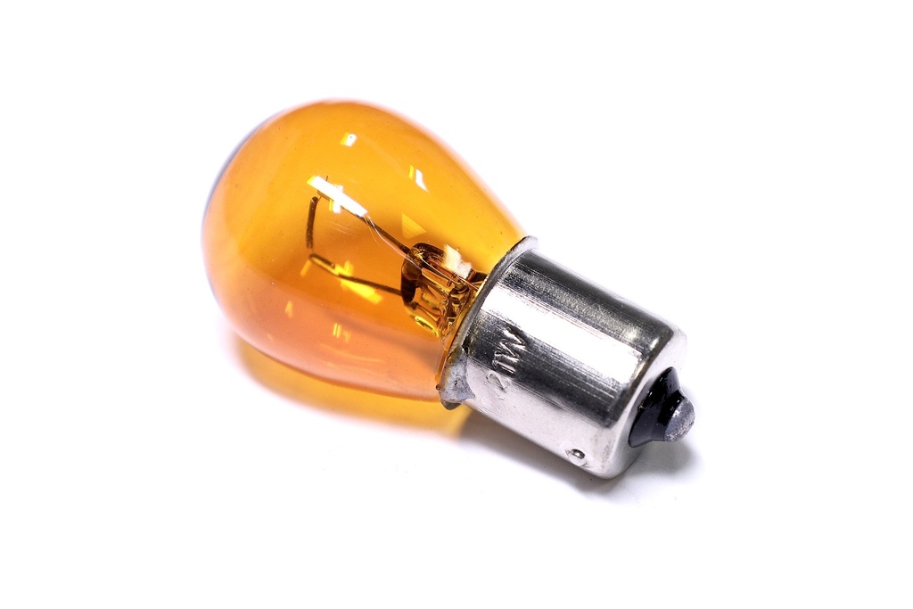 Лампа покажчиків поворотів і стоп-сигналів оранж. BA15s Amber 12V P21W <Tempest>