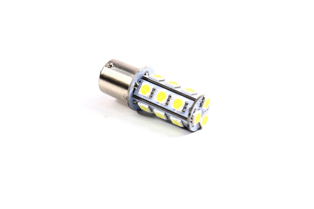 Лампа LED вказівників поворотів і стоп-сигналів (18SMD) BA15S 12V WHITE <TEMPEST>