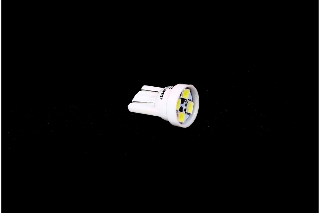 Лампа LED б/ц габарит и панель приборів T10-4SMD W2.1x9.5d 12V WHITE<TEMPEST>