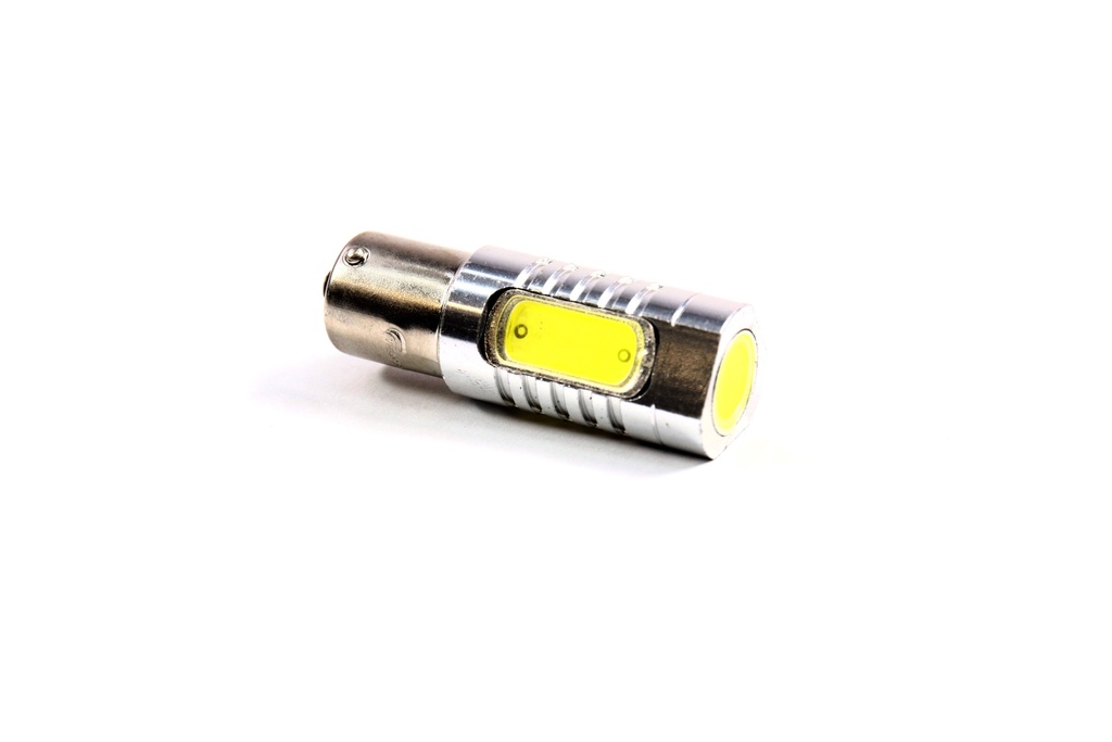 Лампа LED вказівників поворотів і стоп-сигналів 4SMD Мега-LED BA15s 12V WHITE <TEMPEST>