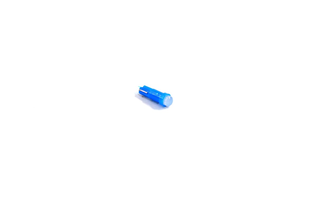Лампа LED б/ц панель приборов, подсветка кнопок Т5-02 (1SMD) W2,0 х4,6d голубая 12V <TEMPEST>