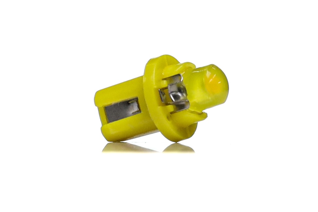Лампа LED панель приладів, підсвічування кнопок T5B8,5d-02 (1SMD) W1.2W B8.5d 12V жовта <TEMPEST>