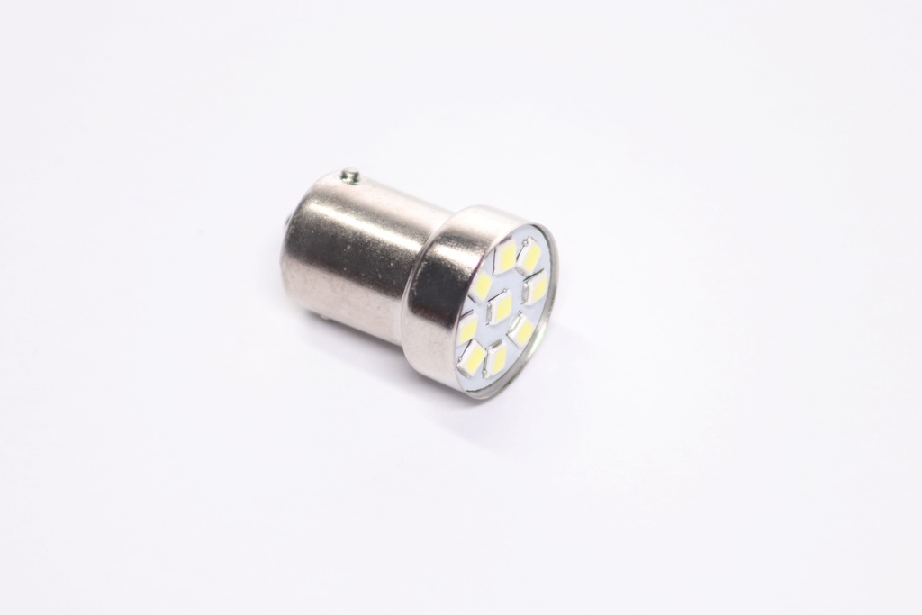Лампа LED указателей поворотов и стоп-сигналов 24V R5W BA15S 9SMD WHITE