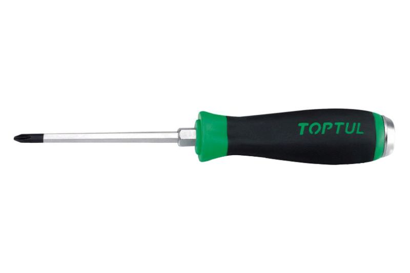 Викрутка хрестова PH2 x 100mm (з шестигранником ударна) TOPTUL FBGB0210 (TOPTUL)