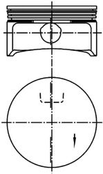 Поршень з кільцями OPEL 80,50 1,8i 16V X18XE1 (вир-во KS)