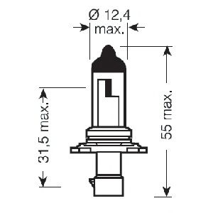 Лампа вспомогательного освещения HB4A 51W 12V P20D (производство OSRAM)