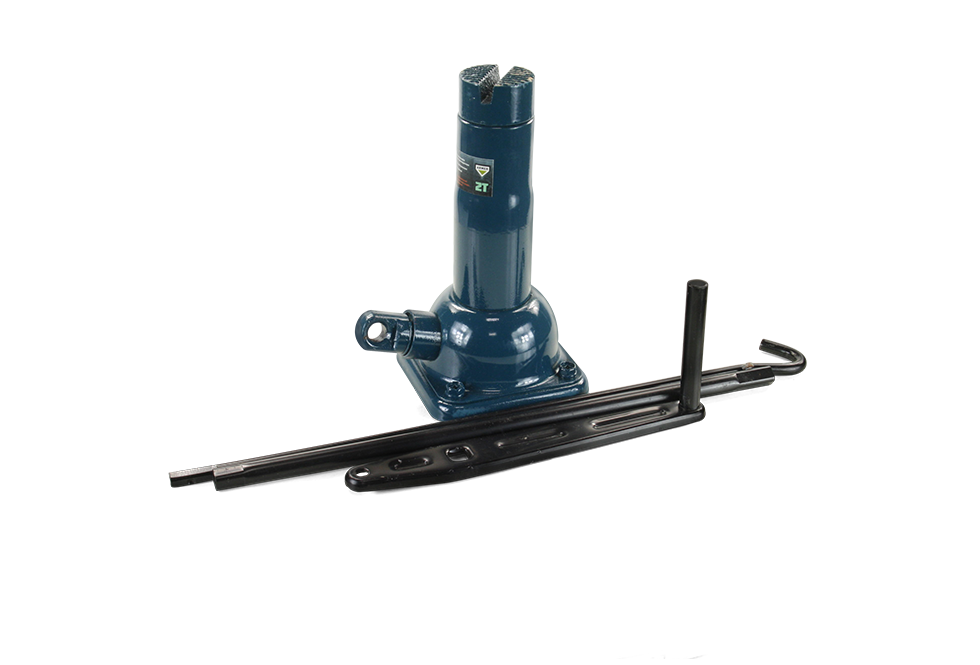 Домкрат механічний телескопічний 2т з вирізом на підкладці, H=210/485 <ARMER>
