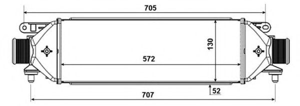 Радиатор интеркулера 1.3MJET ft Fiat Doblo 2009-2018