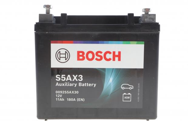 Аккумулятор 11Ah-12v BOSCH AGM AUXILIARY (S5AX3) (150x87x130),L,EN180