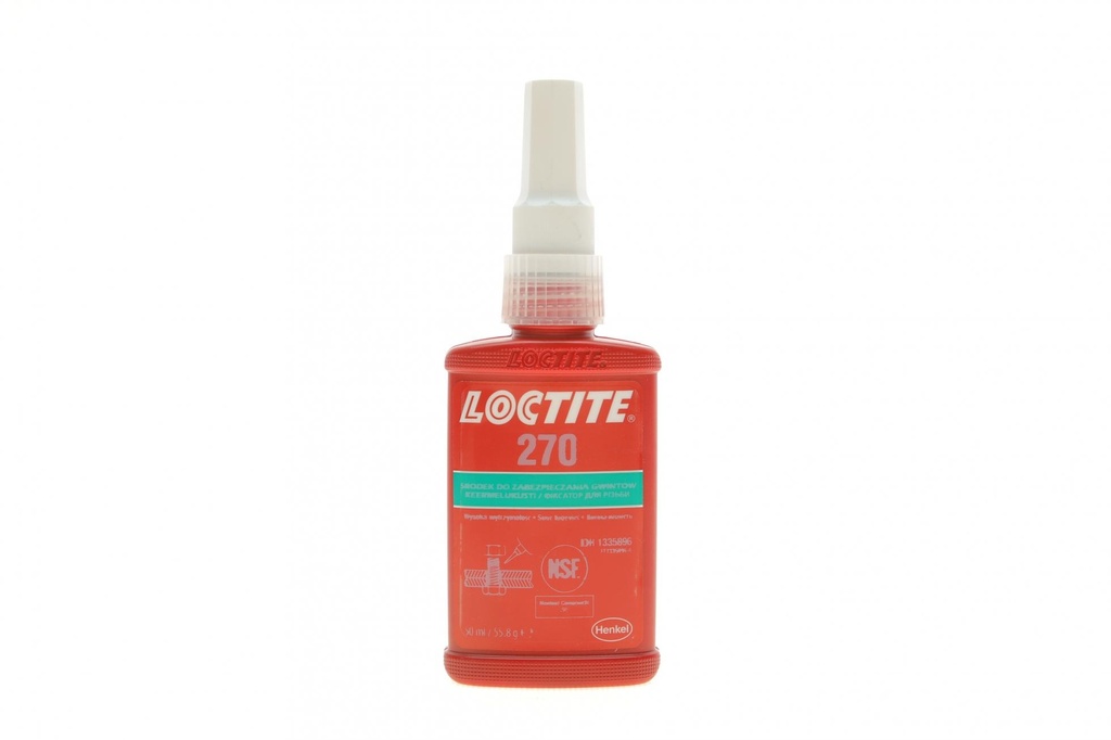 LOCTITE 270, 50ML Фиксатор резьбы (зеленый) (высокой фиксации) макс. диаметр резьбы М20
