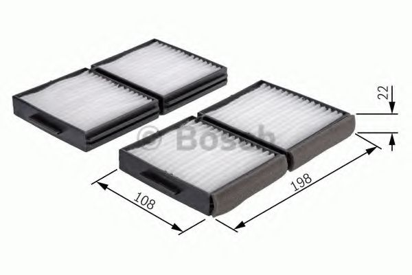 Фільтр салону Mazda 323/626/Premacy 96-05 (к-кт 2 шт.)