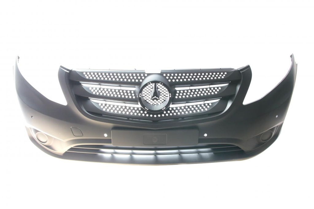 Бампер передній Mercedes Benz Vito W447 14-20 чорний під паркувальні датчики