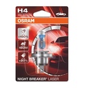 Лампочка Night Breaker Laser галоген H4 (10 шт, 12 В, 60/55 Вт, 1650 лм, тип гнізда: P43T, Білий; (EN) up to 150% greater brightness; (EN) up to 150m light beam; (EN) up to 20% whiter light) OSRAM
