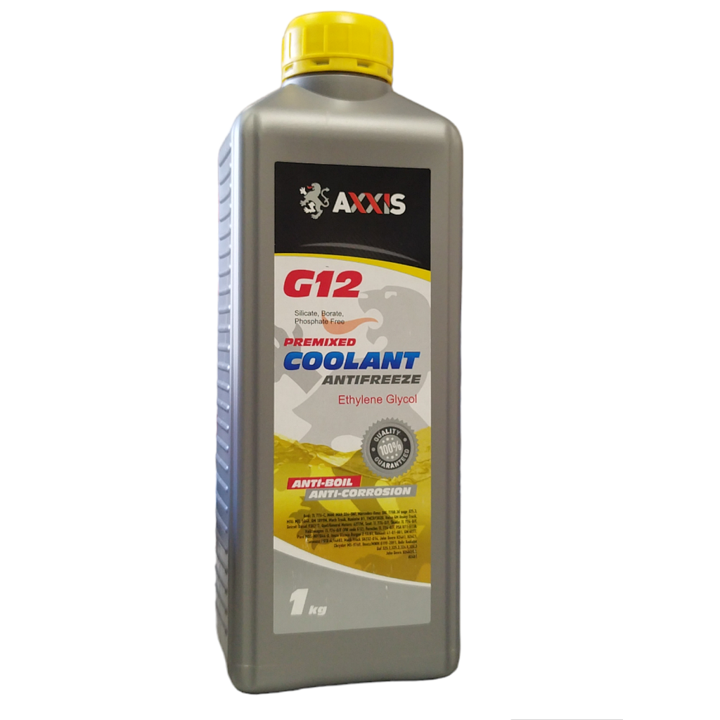 Антифриз YELLOW G12 Сoolant <AXXIS> (жовтий) (Каністра 1кг)