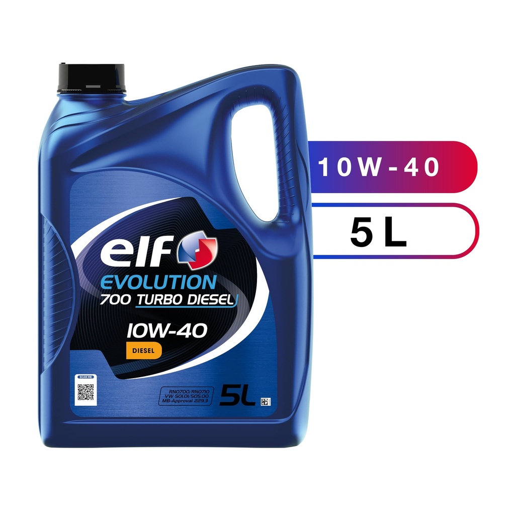 Олива моторна ELF Evolution 700 TURBO DIESEL 10W-40, 5л.