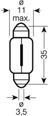 Автолампа Osram (5W 24V SV8,5-8)