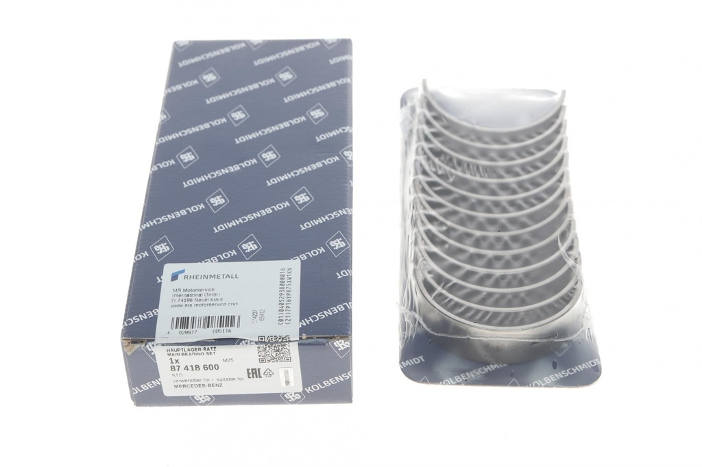 Вкладиші колінчастого валу (STD, комплект; корінні підшипники) MERCEDES 124 T-MODEL (S124), 124 (W124), 190 (W201), C T-MODEL (S202), C (W202), E T-MODEL (S124), E T-MODEL (S210) 2.5D/2.8D/2.9D