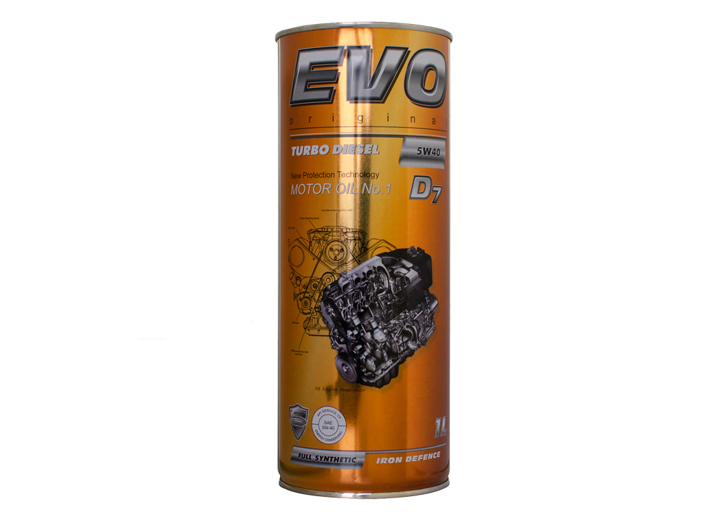 Олива двигуна 1L EVO TURBO DIESEL D7 5W40 (API CF, ACEA B4, MB 229.31, VW 505.00/505.01, GM-LL-B-025)