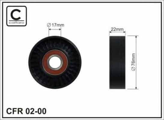 76x17x22 Ролик паска приводного DB W168/245 Vaneo CDI 97-